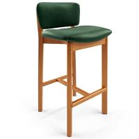 Kit 04 Banquetas Alta Para Cozinha Sala De Jantar Bar Dara L02 Couríssimo Verde Musgo - Lyam Decor - 6