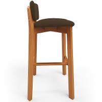 Kit 04 Banquetas Alta Para Cozinha Sala De Jantar Bar Dara L02 Suede Marrom - Lyam Decor - 6