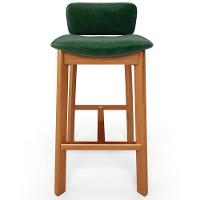 Kit 05 Banquetas Alta Para Cozinha Sala De Jantar Bar Dara L02 Couríssimo Verde Musgo - Lyam Decor - 3