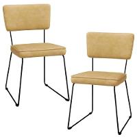 Kit 2 Cadeiras Decorativa Estofada Para Sala De Jantar Allana L02 Couríssimo Casco Fendi - Lyam Decor - 1