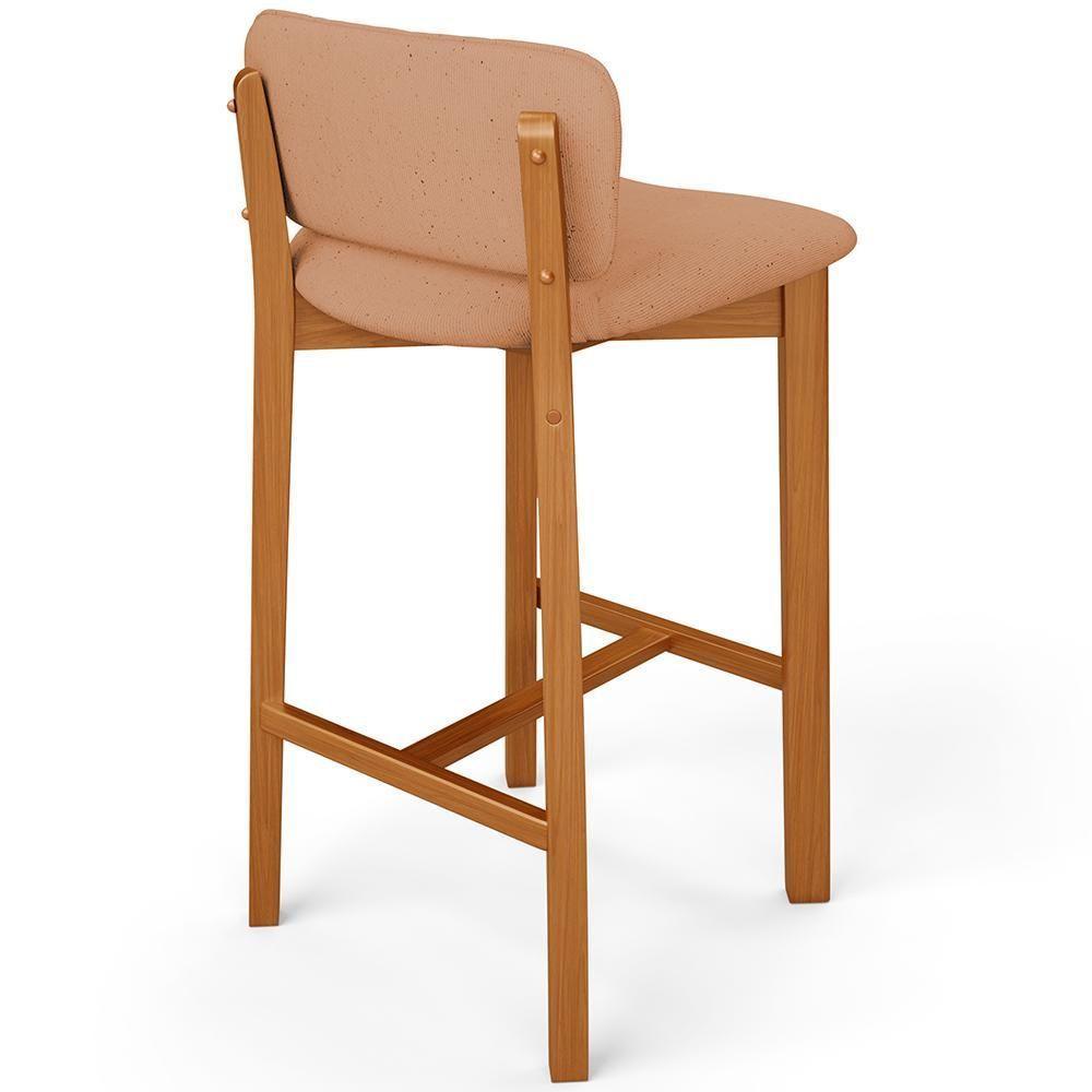 Kit 04 Banquetas Alta Para Cozinha Sala De Jantar Bar Dara L02 Linho Rosê - Lyam Decor - 7