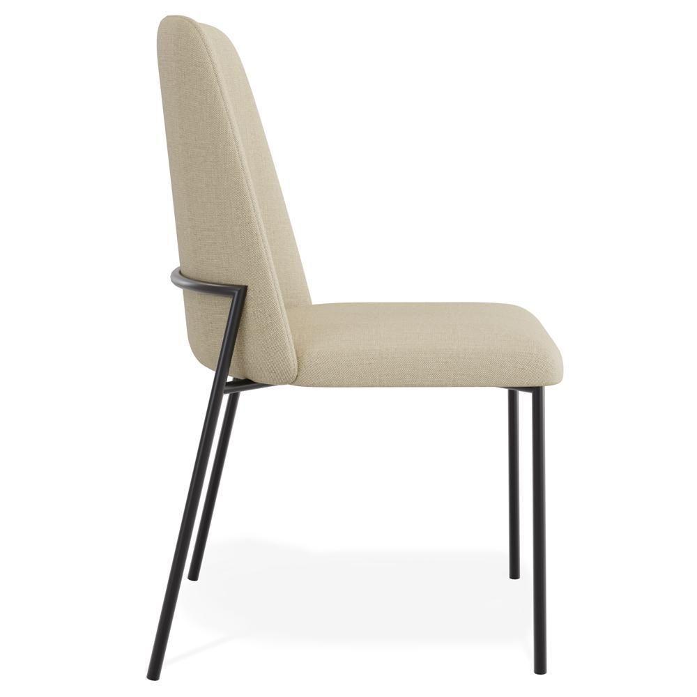 Kit 03 Cadeiras Decorativa Estofada Para Sala De Jantar Bella L02 Linho Bege Escuro - Lyam Decor - 8