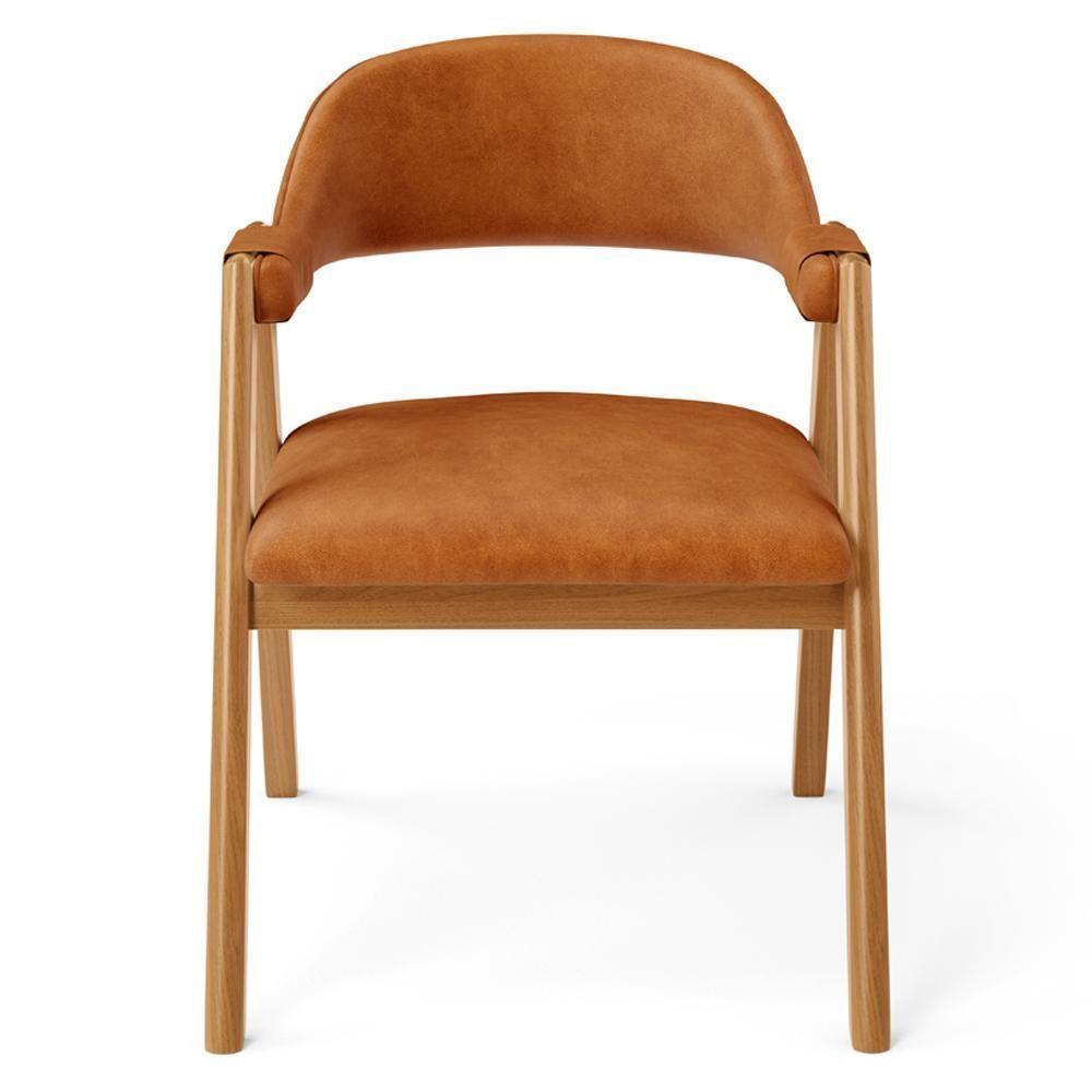 Kit 05 Cadeiras De Jantar E Estar Living Estofada Nadja L02 Couríssimo Canela - Lyam Decor - 3