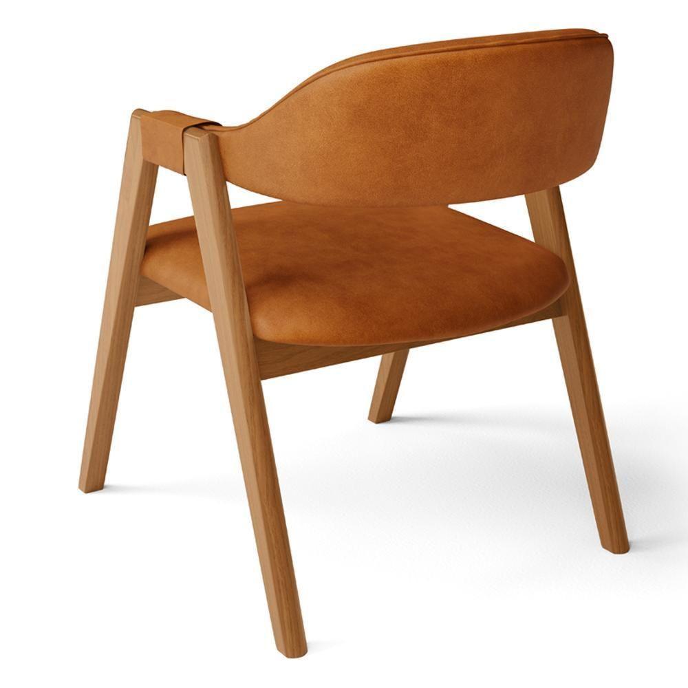 Kit 05 Cadeiras De Jantar E Estar Living Estofada Nadja L02 Couríssimo Canela - Lyam Decor - 9