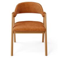 Kit 05 Cadeiras De Jantar E Estar Living Estofada Nadja L02 Couríssimo Canela - Lyam Decor - 3