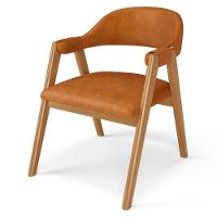 Kit 05 Cadeiras De Jantar E Estar Living Estofada Nadja L02 Couríssimo Canela - Lyam Decor - 7