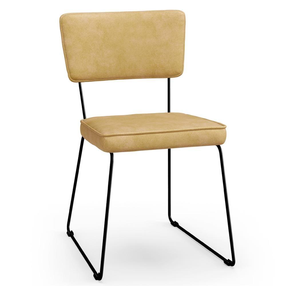 Cadeira Decorativa Estofada Para Sala De Jantar Allana L02 Couríssimo Casco Fendi - Lyam Decor - 1