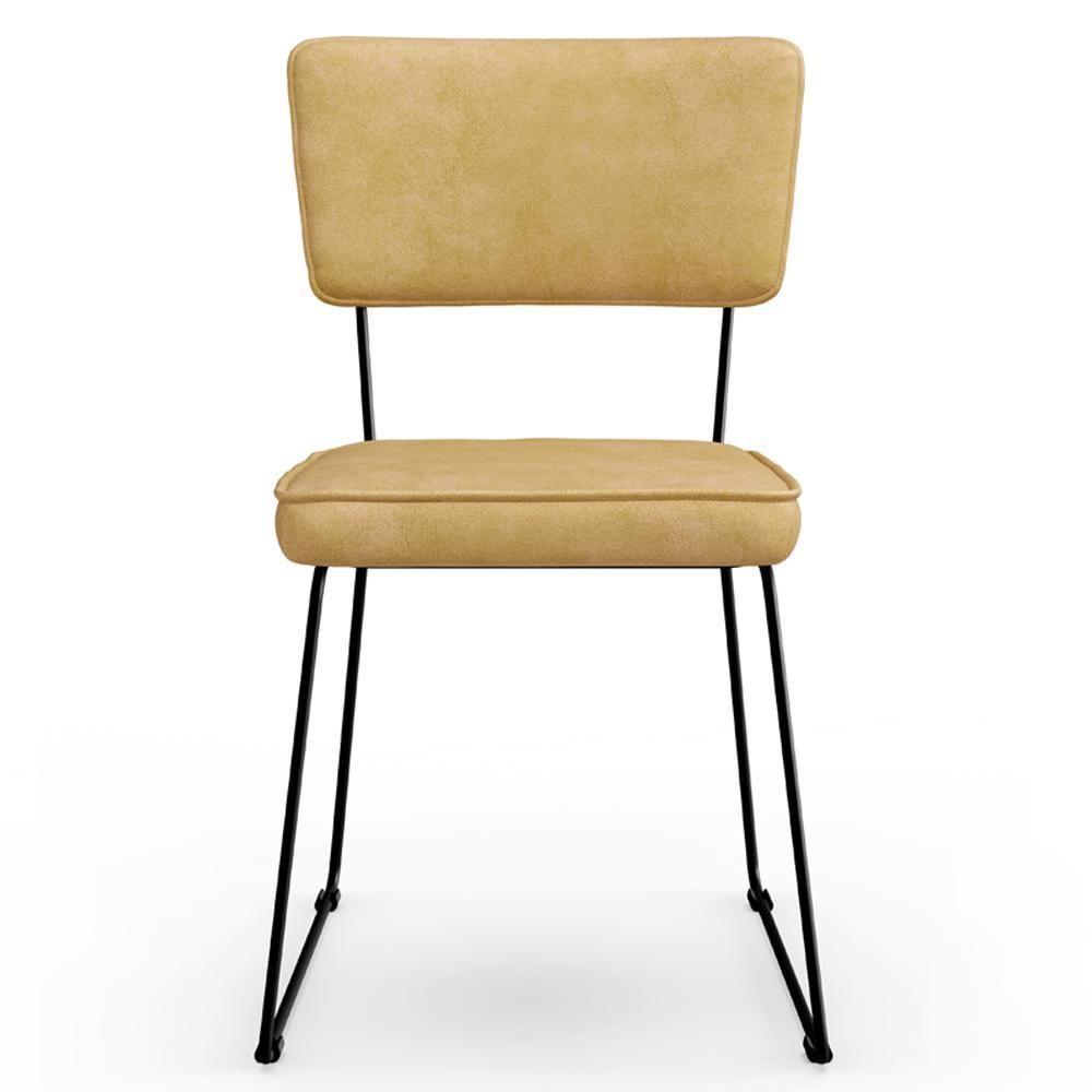 Cadeira Decorativa Estofada Para Sala De Jantar Allana L02 Couríssimo Casco Fendi - Lyam Decor - 3