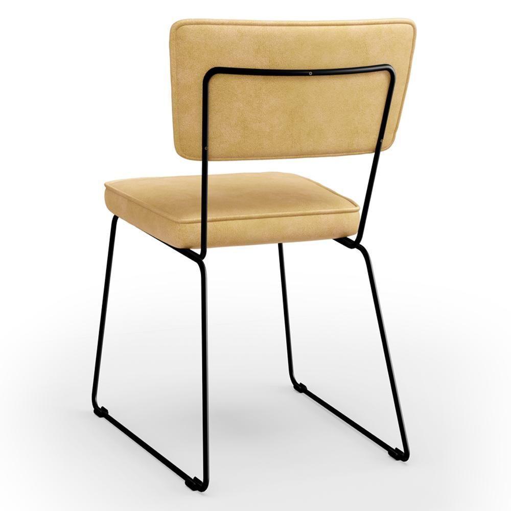 Cadeira Decorativa Estofada Para Sala De Jantar Allana L02 Couríssimo Casco Fendi - Lyam Decor - 8