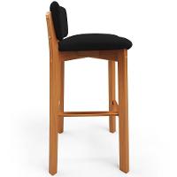 Banqueta Alta Para Cozinha Sala De Jantar Bar Dara L02 Bouclê Preto- Lyam Decor - 6