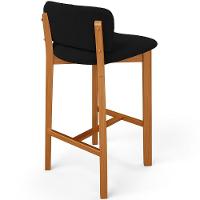 Banqueta Alta Para Cozinha Sala De Jantar Bar Dara L02 Bouclê Preto- Lyam Decor - 7