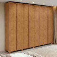 Guarda-roupa Casal 100% Mdf 8 Portas Easy Glow Com Pés Amendoa Clean - 1