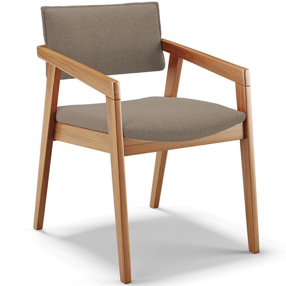 Kit 06 Cadeiras Para Sala De Jantar Estar Living Giorgia L02 Bouclê Bege - Lyam Decor - 3