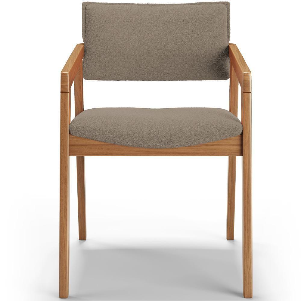 Kit 06 Cadeiras Para Sala De Jantar Estar Living Giorgia L02 Bouclê Bege - Lyam Decor - 6