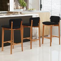 Kit 06 Banquetas Alta Para Cozinha Sala De Jantar Bar Dara L02 Bouclê Preto - Lyam Decor - 2