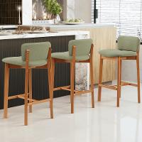 Banqueta Alta Para Cozinha Sala De Jantar Bar Dara L02 Bouclê Oliva - Lyam Decor - 2