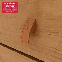 Guarda-roupa Casal 100% Mdf 8 Portas Easy Glow Com Espelhos E Pés Amendoa Clean/off White - 10