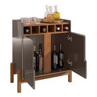 Aparador Barzinho Lizz Com Adega 2 Portas Cinza Pérola-cedro - Casa D Cinza Pérola-cedro - 2