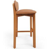 Kit 02 Banquetas Alta Para Cozinha Sala De Jantar Bar Dara L02 Linho Rosê - Lyam Decor - 6