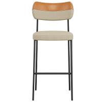 Kit 03 Banquetas Alta Bar Cozinha Sala Jantar Whisky Melina L02 Couríssimo Whisky Linho Bege - Lyam Decor - 3