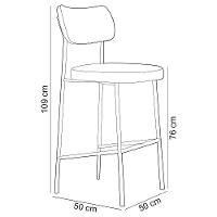 Kit 03 Banquetas Alta Bar Cozinha Sala Jantar Whisky Melina L02 Couríssimo Whisky Linho Bege - Lyam Decor - 5