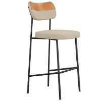 Kit 03 Banquetas Alta Bar Cozinha Sala Jantar Whisky Melina L02 Couríssimo Whisky Linho Bege - Lyam Decor - 6