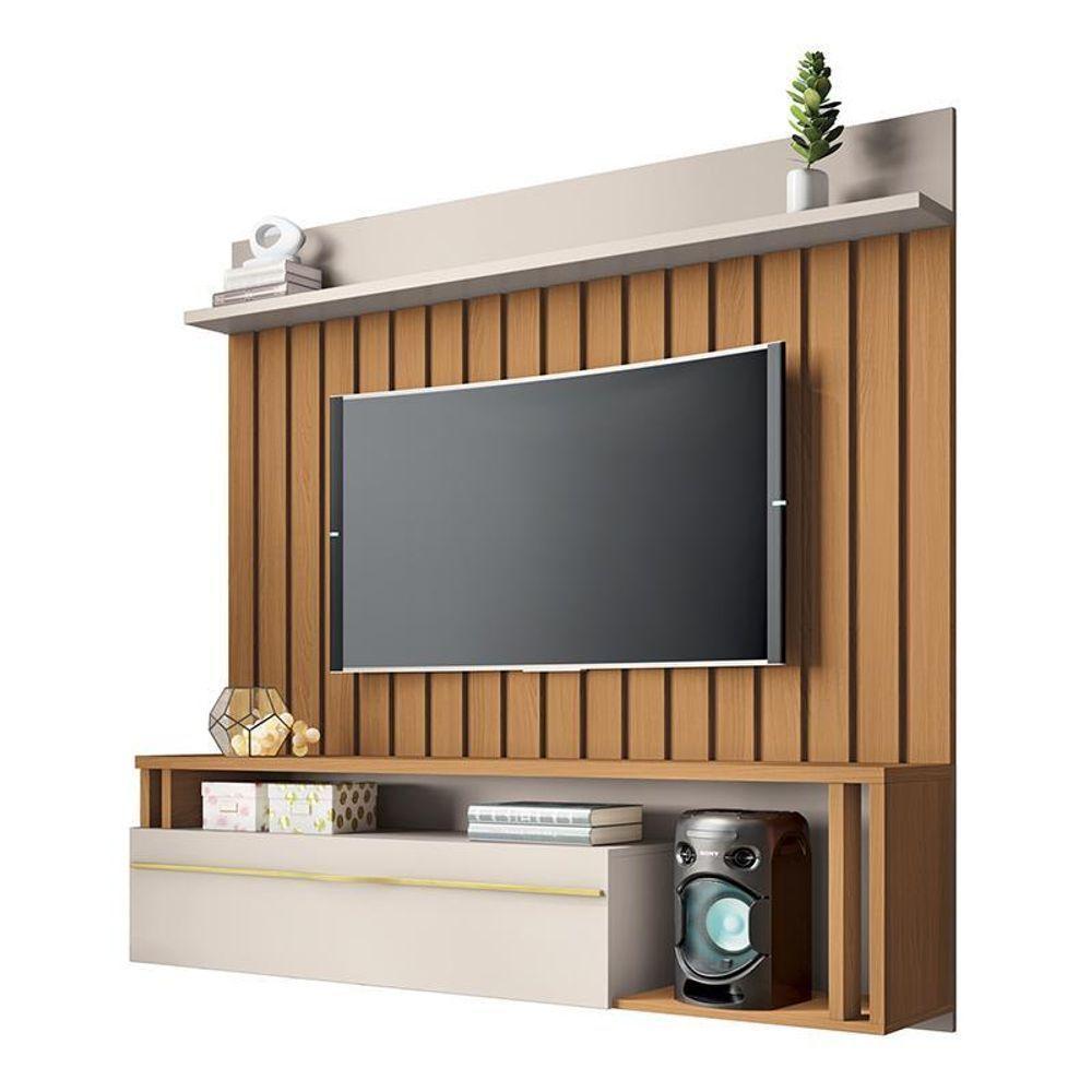 Home Suspenso Self 1.6 Ripado Cinamomo-off White Para Tv Até 55? - Hb Móveis Cinamomo-off White - 1