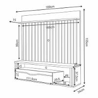 Home Suspenso Self 1.6 Ripado Cinamomo-off White Para Tv Até 55? - Hb Móveis Cinamomo-off White - 5