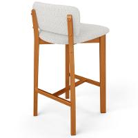 Kit 04 Banquetas Alta Para Cozinha Sala De Jantar Bar Dara L02 Bouclê Cru - Lyam Decor - 8