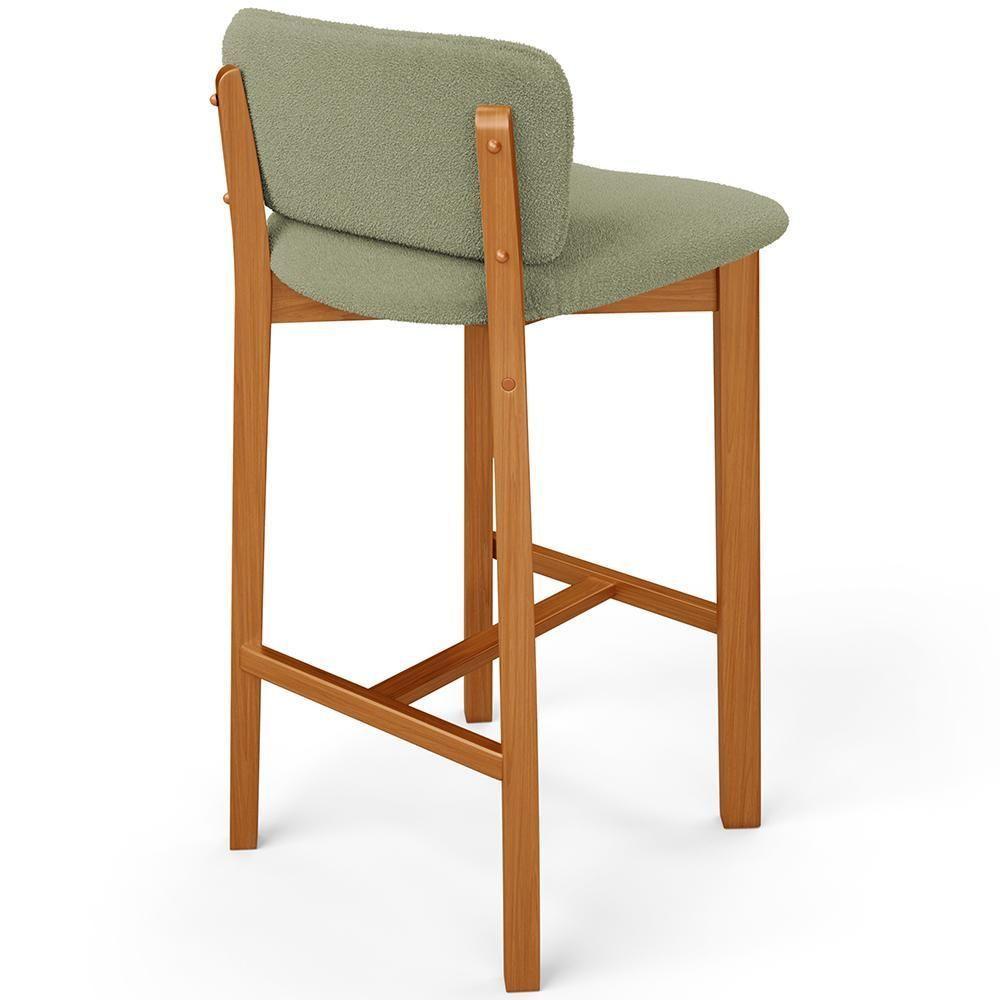 Kit 02 Banquetas Alta Para Cozinha Sala De Jantar Bar Dara L02 Bouclê Oliva - Lyam Decor - 7