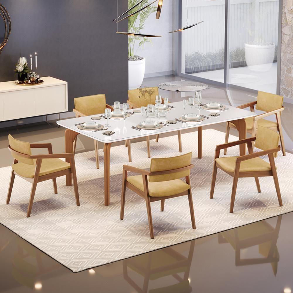 Cadeira Para Sala De Jantar Estar Living Giorgia L02 Couríssimo Casco Fendi - Lyam Decor - 3