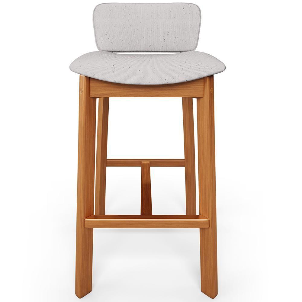 Kit 03 Banquetas Alta Para Cozinha Sala De Jantar Bar Dara L02 Linho Cinza - Lyam Decor - 3