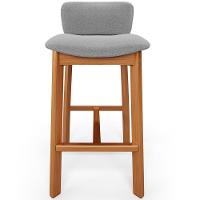 Banqueta Alta Para Cozinha Sala De Jantar Bar Dara L02 Bouclê Cinza - Lyam Decor - 3