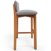 Banqueta Alta Para Cozinha Sala De Jantar Bar Dara L02 Bouclê Cinza - Lyam Decor - 6