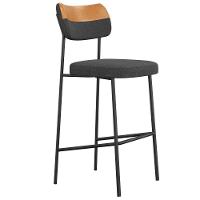 Kit 04 Banquetas Alta Bar Cozinha Sala Jantar Whisky Melina L02 Couríssimo Whisky Linho Chumbo - Lyam Decor - 6