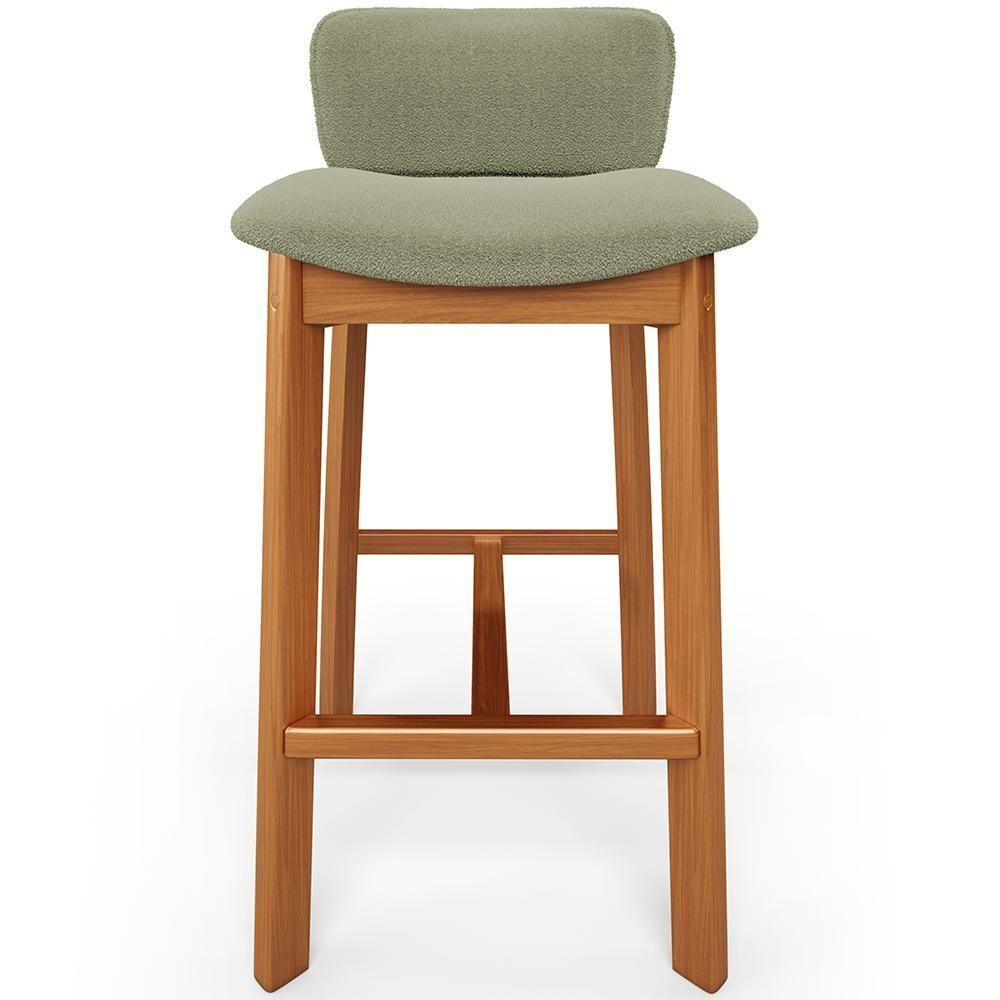 Kit 06 Banquetas Alta Para Cozinha Sala De Jantar Bar Dara L02 Bouclê Oliva - Lyam Decor - 3