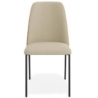 Kit 03 Cadeiras Decorativa Estofada Sala De Jantar Bella L02 Couríssimo Whisky Linho Bege - Lyam Decor - 3