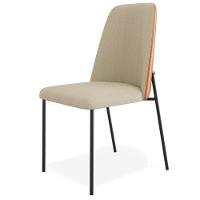 Kit 03 Cadeiras Decorativa Estofada Sala De Jantar Bella L02 Couríssimo Whisky Linho Bege - Lyam Decor - 7