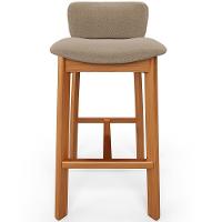 Kit 05 Banquetas Alta Para Cozinha Sala De Jantar Bar Dara L02 Bouclê Bege - Lyam Decor - 3