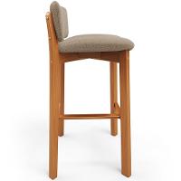 Kit 05 Banquetas Alta Para Cozinha Sala De Jantar Bar Dara L02 Bouclê Bege - Lyam Decor - 6