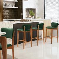 Banqueta Alta Para Cozinha Sala De Jantar Bar Dara L02 Couríssimo Verde Musgo - Lyam Decor - 2