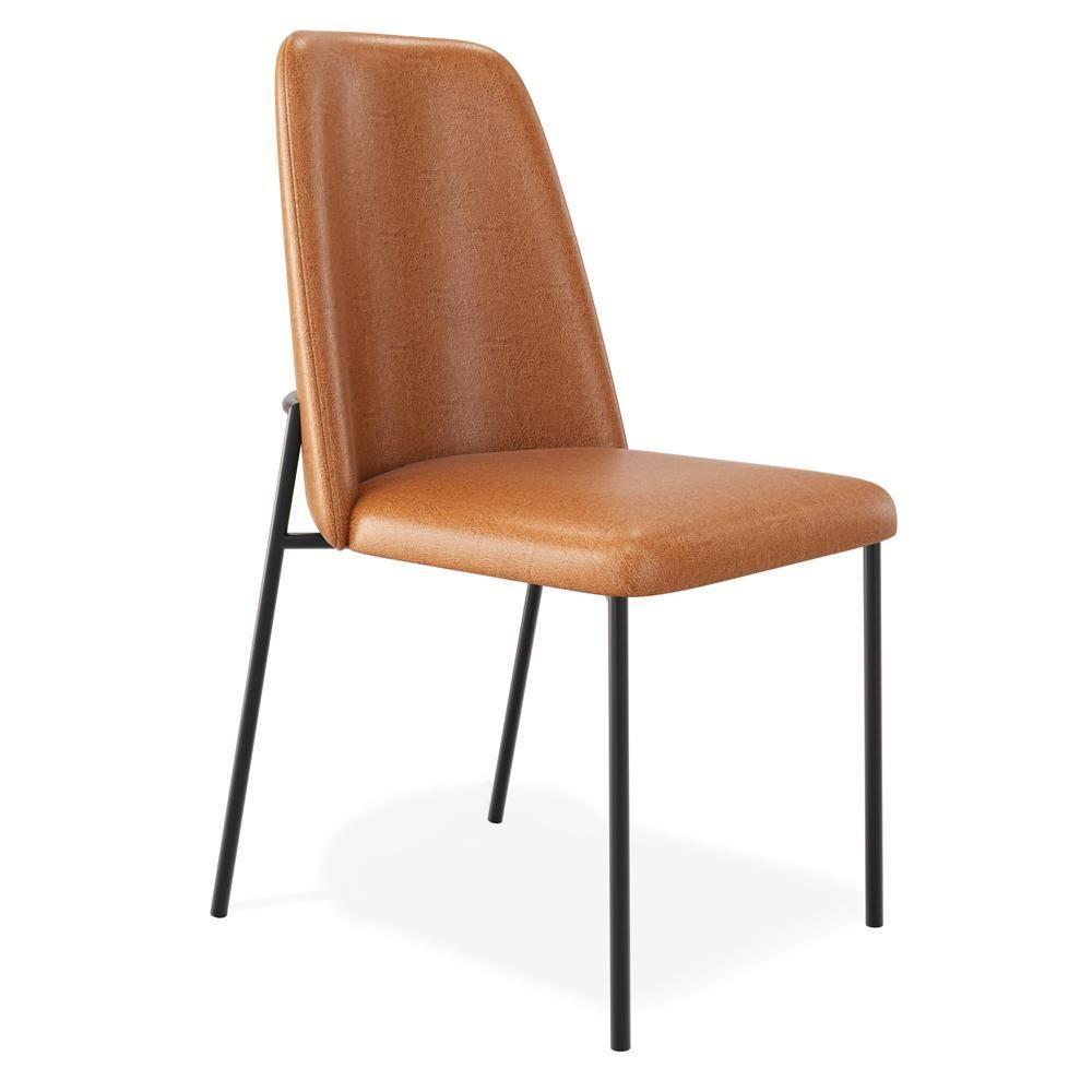 Kit 03 Cadeiras Decorativa Estofada Para Sala De Jantar Bella L02 Couríssimo Whisky - Lyam Decor - 6