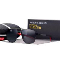 Óculos De Sol Polarizados Design Quadrado Com Proteção Uv400 Preto Dourado - 1