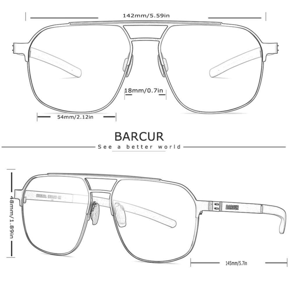 Óculos De Sol Polarizados Design Quadrado Com Proteção Uv400 Cinza Escuro - 2