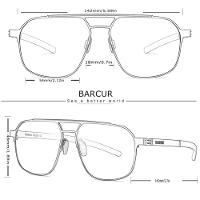 Óculos De Sol Polarizados Design Quadrado Com Proteção Uv400 Cinza Escuro - 2