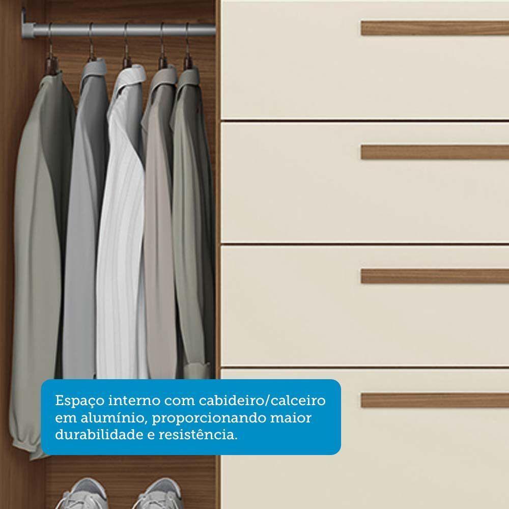 Cômoda 130,20cm 2 Pt E 4 Gv Eliot Estilo Mm Jatoba/areia - 6