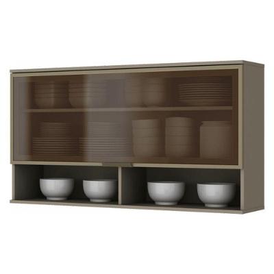 Armário Aéreo 1 Porta Basculante Vidro 120cm Connect Duna - Móveis Henn Duna