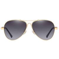 Óculos De Sol Design Titanium Aluminio Estilo Piloto Polarizado Uv400 Dourado - 2