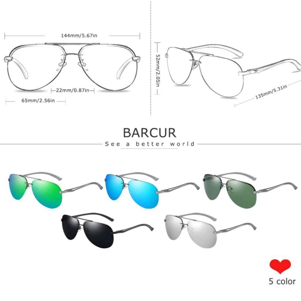 Óculos De Sol Aviador Ultra Leves Polarizados Proteção Uv400 Azul - 2