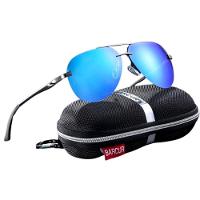 Óculos De Sol Aviador Ultra Leves Polarizados Proteção Uv400 Azul - 3